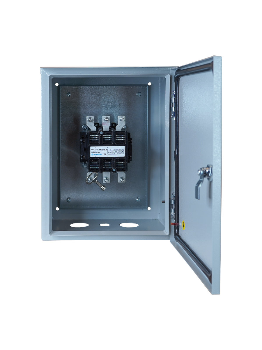 ПМ12-125140 У3 В, 220В, 2з+2р, 125А, нереверс., б/реле, в корпусе 400х300х220, без кнопок, IP40 (ЭТ)