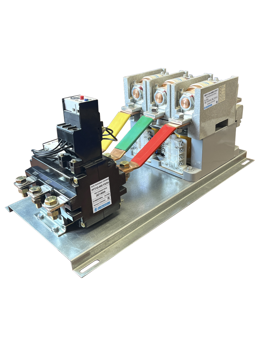 КВТ-1,14-4/400-3 У3-Р, 3п, 400А,220В AC/DC, 4з+3р, нереверсивный, реле РТТ12-400 267-400А, IP00 (ЭТ)