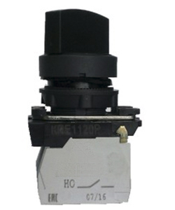 КПЕ 1111 -Р УХЛ3, чёрный, 1но+1нз, ручка с фиксацией на 2 положения, IP40  (ЭТ) 