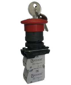 КМЕ 5111м -К УХЛ3, красный, 1но+1нз, гриб с фиксацией и ключом, IP 40  (ЭТ)