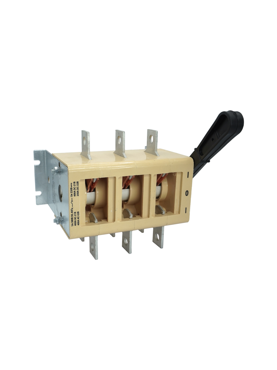 ВР32-37 А 70220-00 УХЛ3, 400А, несъёмная боковая рукоятка, 3-х пол. на два напр., IP00  (ЭТ)(Китай)