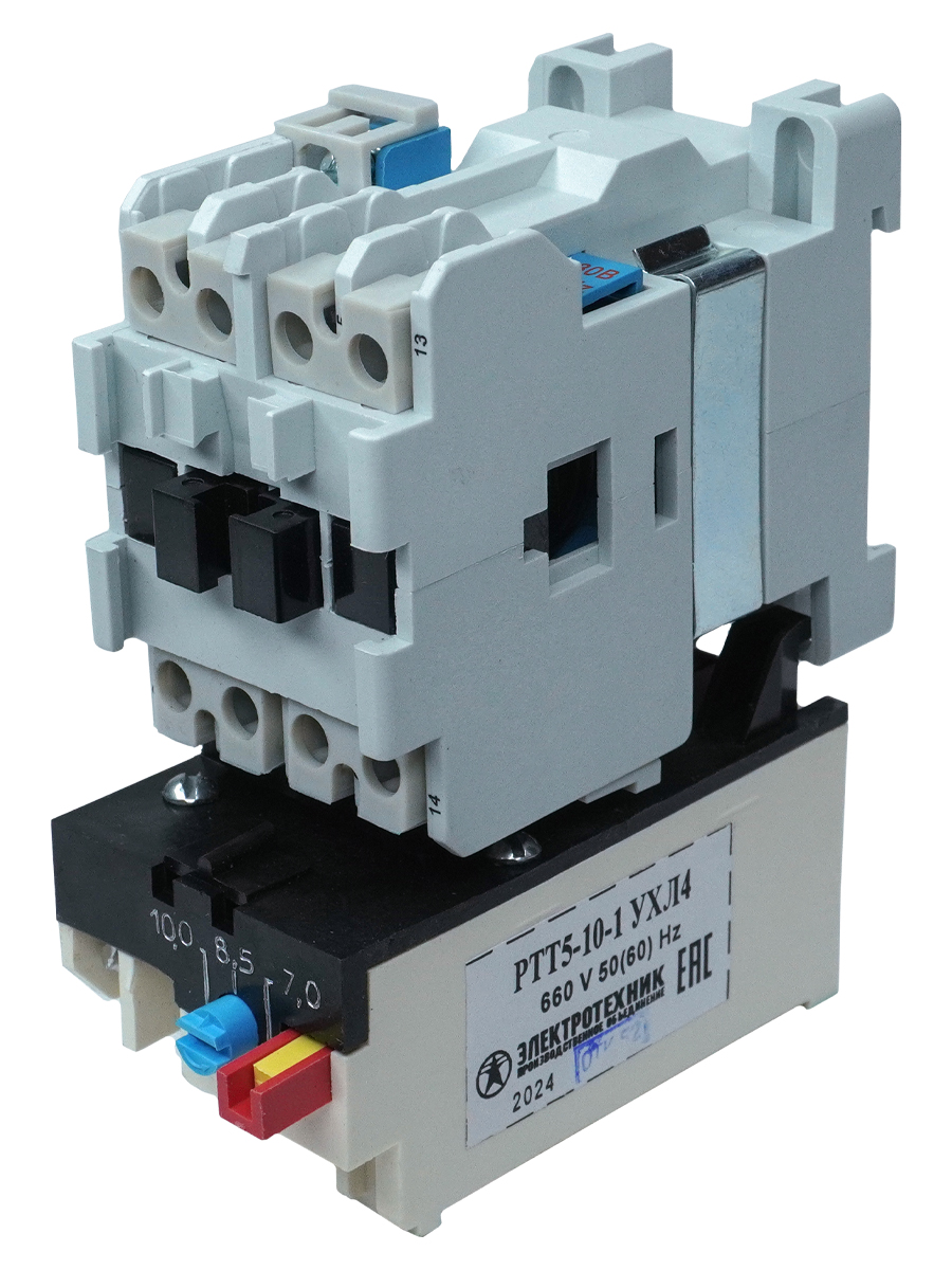 ПМ12-010200 УХЛ4 В, 380В, 1з, 10А, нереверсивный, с реле РТТ5-10-1 7,0-10,0А, IP00  (ЭТ)(Китай)