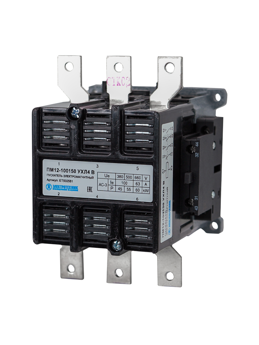 ПМ12-100150 УХЛ4 В, 220В, 2з+2р, 100А, нереверсивный, без реле, IP20  (ЭТ)