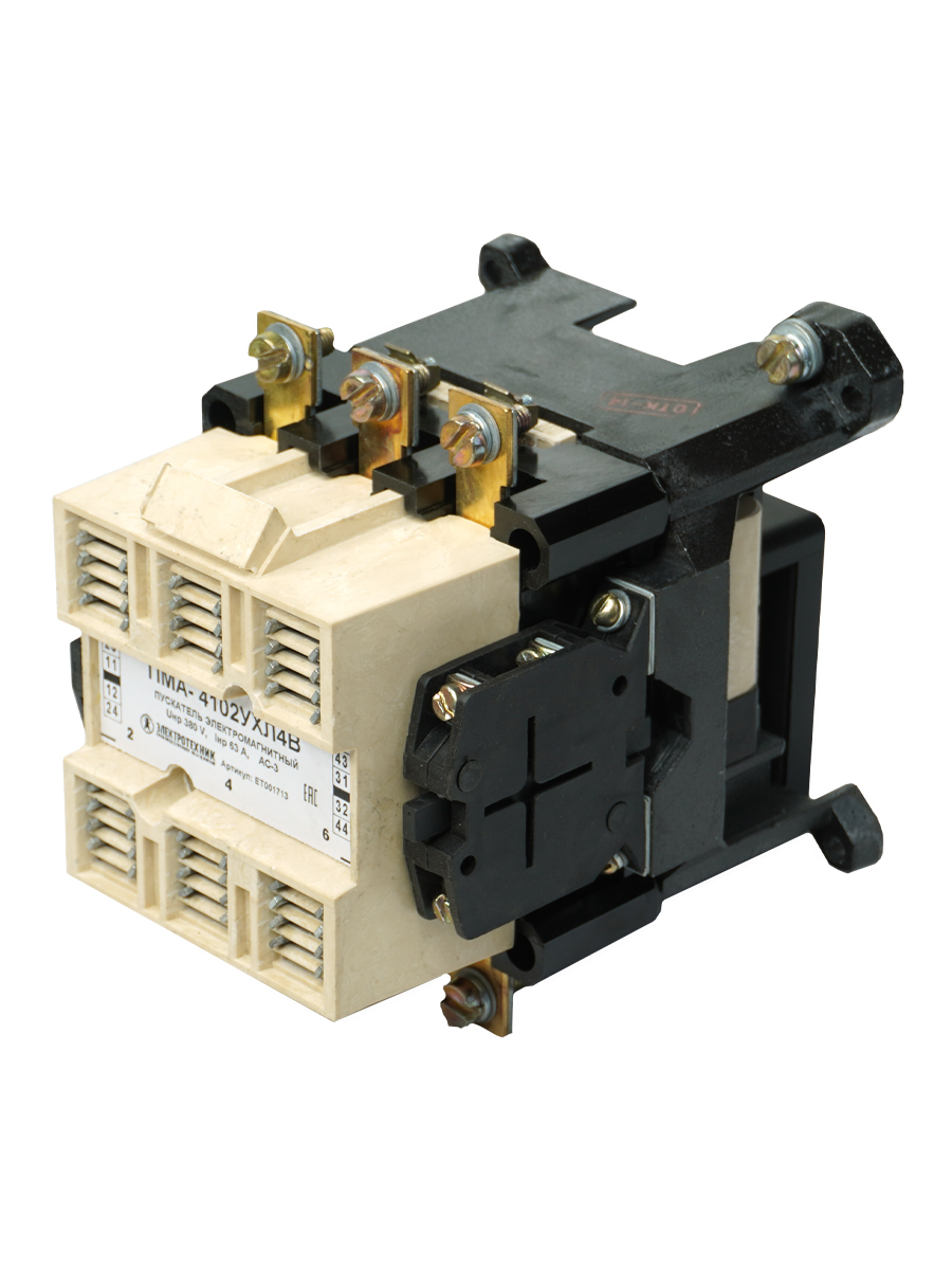 ПМА-4102 УХЛ4 В, 380В, 2з+2р, 63А, нереверсивный, без реле, IP00  (ЭТ)