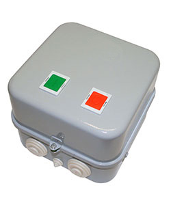 ПМ12-063161 У3 В, 220В, 2з+2р, 63А, нереверс., б/реле, в корпусе IP40, с кнопками ПУСК и СТОП  (ЭТ)