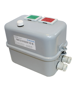 ПМ12-025220 У2 В, 220В, 1з,25А,нереверс.,с реле 21,3-25,0А,в корпусе IP54, с кн.ПУСК+СТОП+R  (ЭТ)