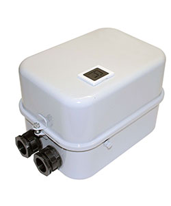 ПМ12-040210 У2 В, 220В, 1з, 40А, нереверс., с реле 28,0-40,0А, в корпусе IP54, с кнопкой R  (ЭТ)