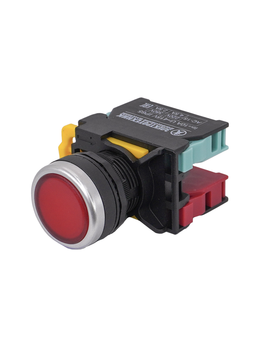 ВК22-EA45-65У1, красный, 1НО+1НЗ, цилиндр, d22мм, IP65  (ЭТ)
