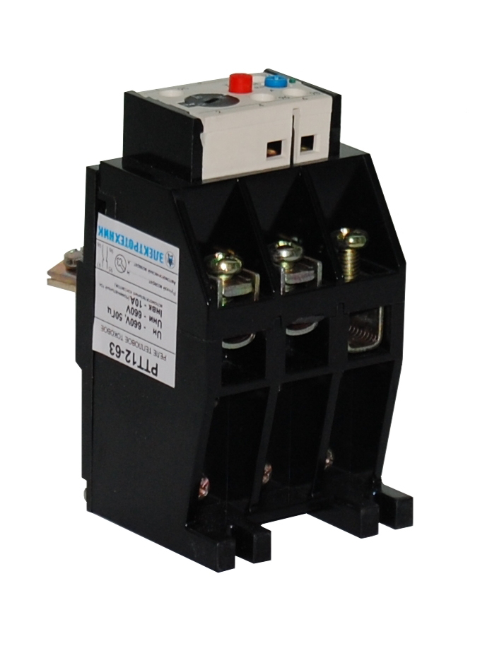 РТТ12- 63  32-47А УХЛ4, 660В/50Гц, 1з+1р, автоматический и ручной возврат, IP00  (ЭТ)