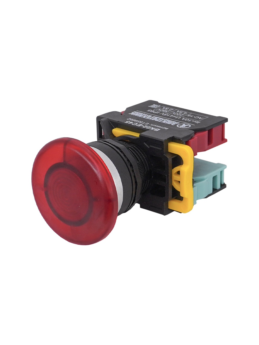 ВК22-EC45-65У1, красный, 1НО+1НЗ, гриб без фиксации 40мм, d22мм, IP65  (ЭТ)
