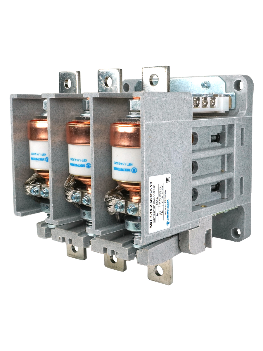 КВТ-1,14-2,5/250-3 У3, 3п, 250А, 110В AC/DC, 4з+3р, нереверсивный, без реле, IP00  (ЭТ)