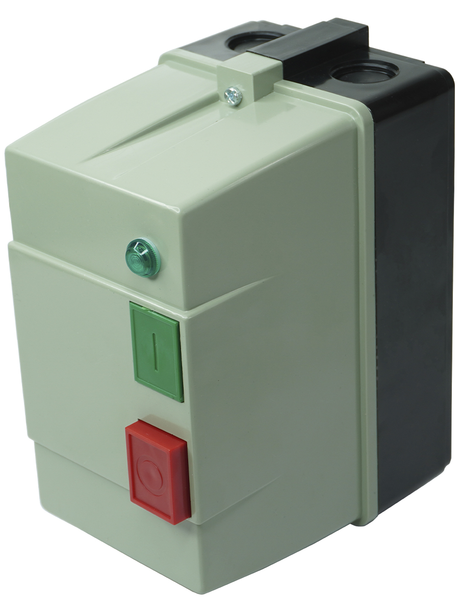 ПМЛ-2230 УХЛ4 Б,220В,1з,25А,нереверс.,с реле 17-25А,в корпусе IP54,с кнопк. ПУСК+СТОП, сигн.л. (ЭТ)