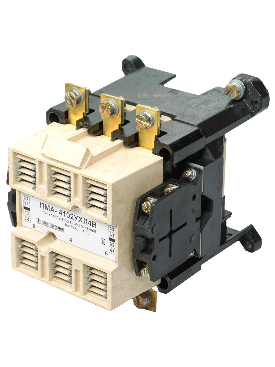 ПМА-4102 УХЛ4 В, 110В, 2з+2р, 63А, нереверсивный, без реле, IP00  (ЭТ)