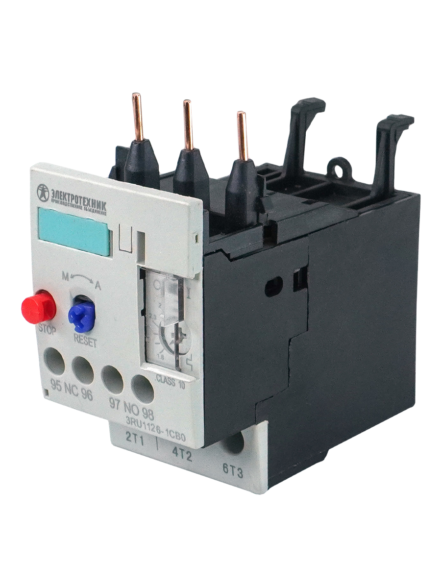 3RU1126-1JB0,3-пол.,4кВт,7....10А,1НО+1НЗ,типоразм.S0,ручн/автомат.сброс,винт.клеммы,IP20 (ЭТ)
