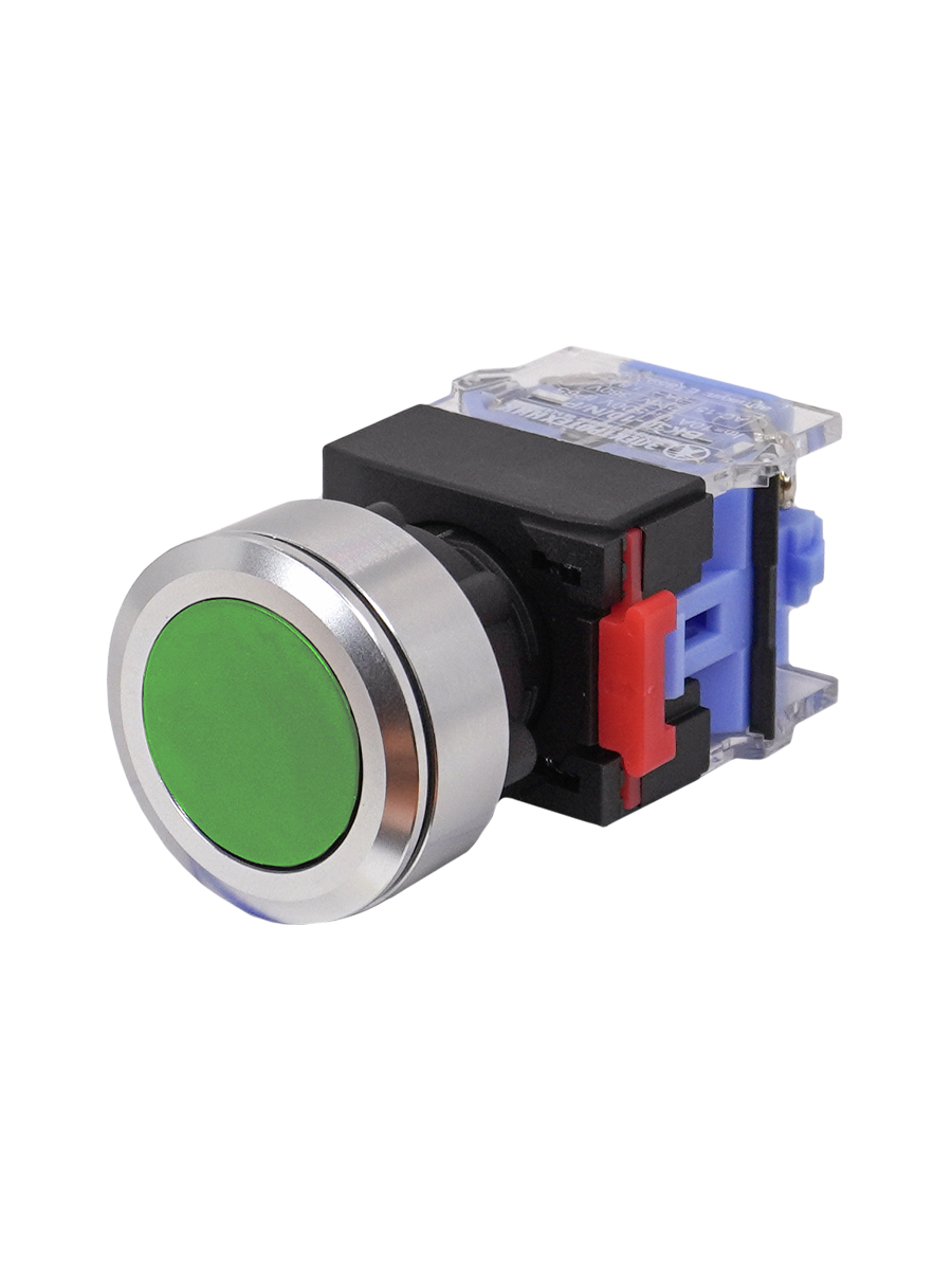 ВК30-10/G/P, зелёный, 1НО, цилиндр, d30мм, IP65  (ЭТ)