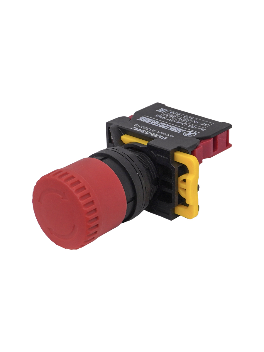 ВК22-ES442-65У1, красный, 1НЗ, гриб с фиксацией 30мм, d22мм, IP65  (ЭТ)
