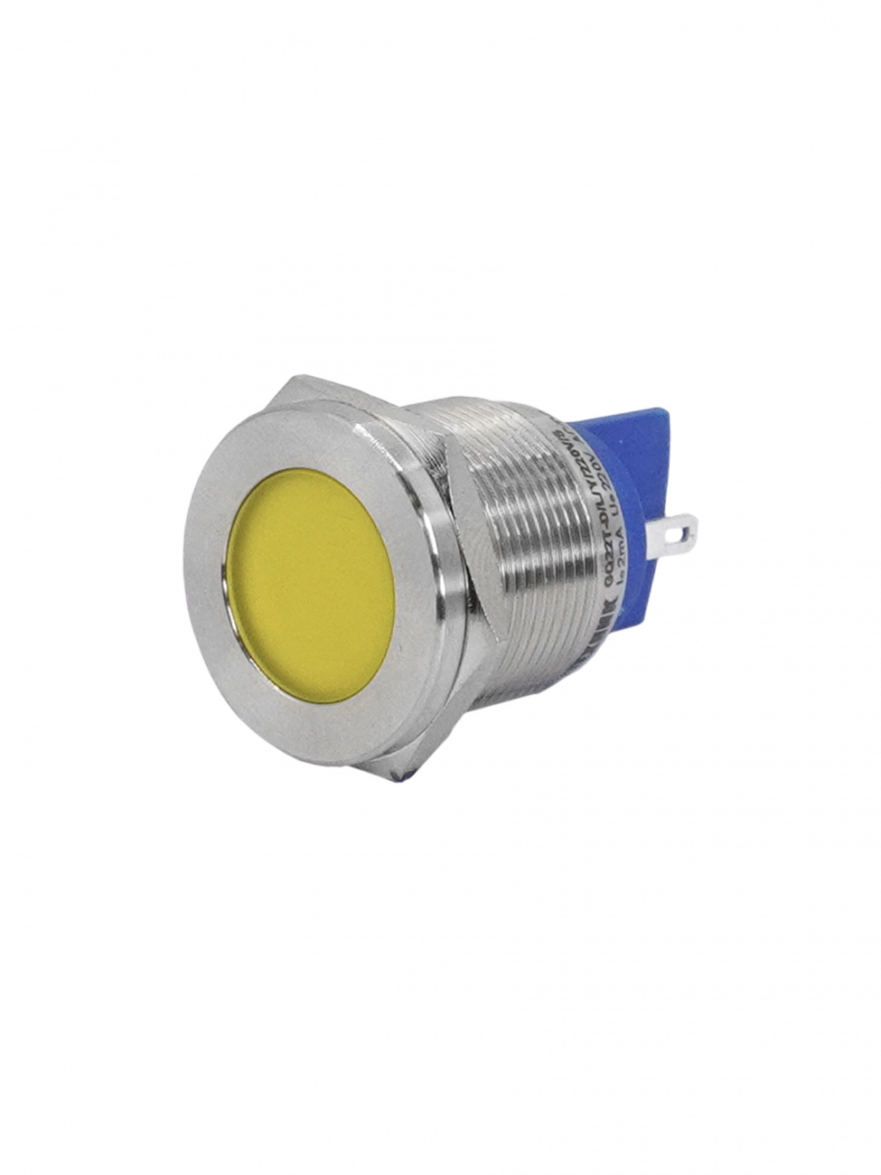 GQ22T-D/L/Y/24V/S, жёлтая, металл. корпус, светодиодная матрица d=22мм, 24В AC/DC, IP67  (ЭТ)