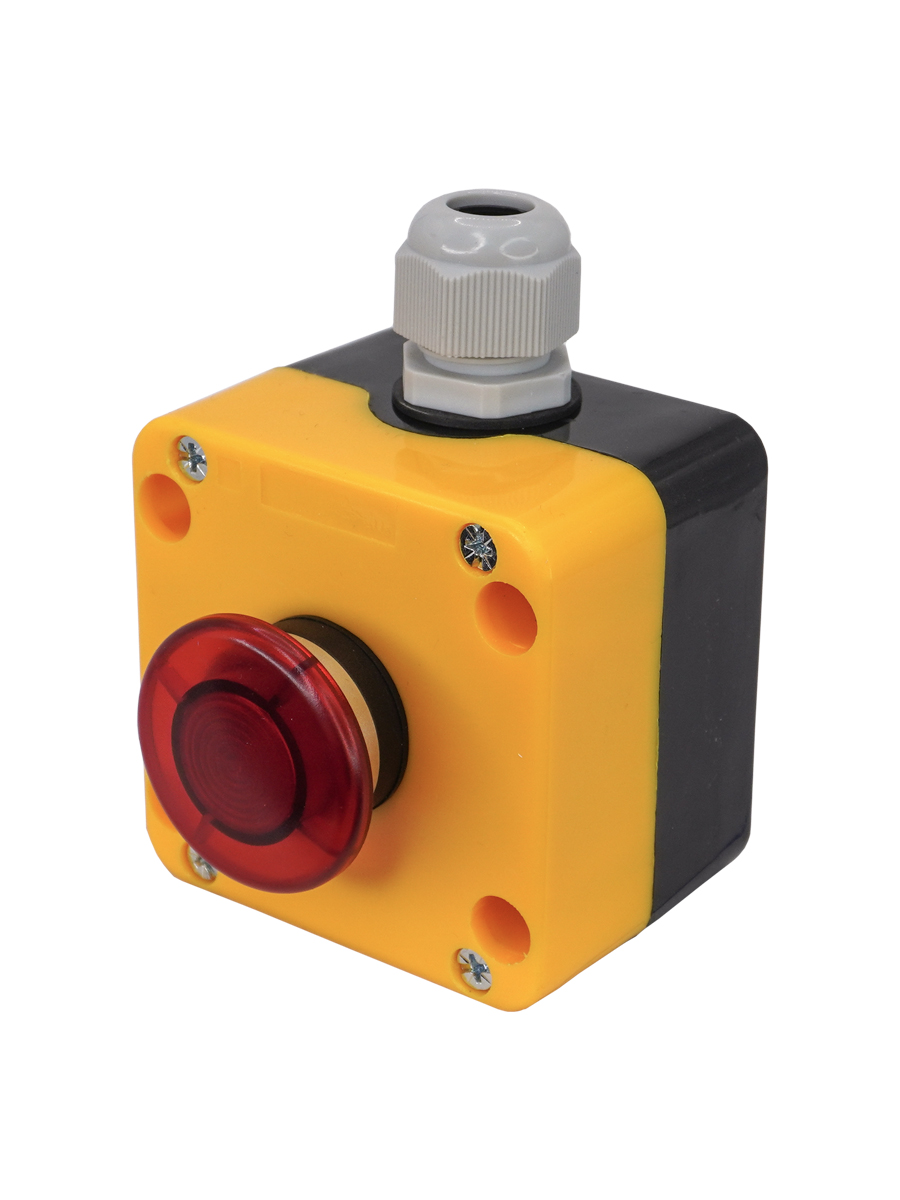 ПКУ22-K188F-65У1, 1 красный гриб без фиксации (2НЗ), IP65  (ЭТ)