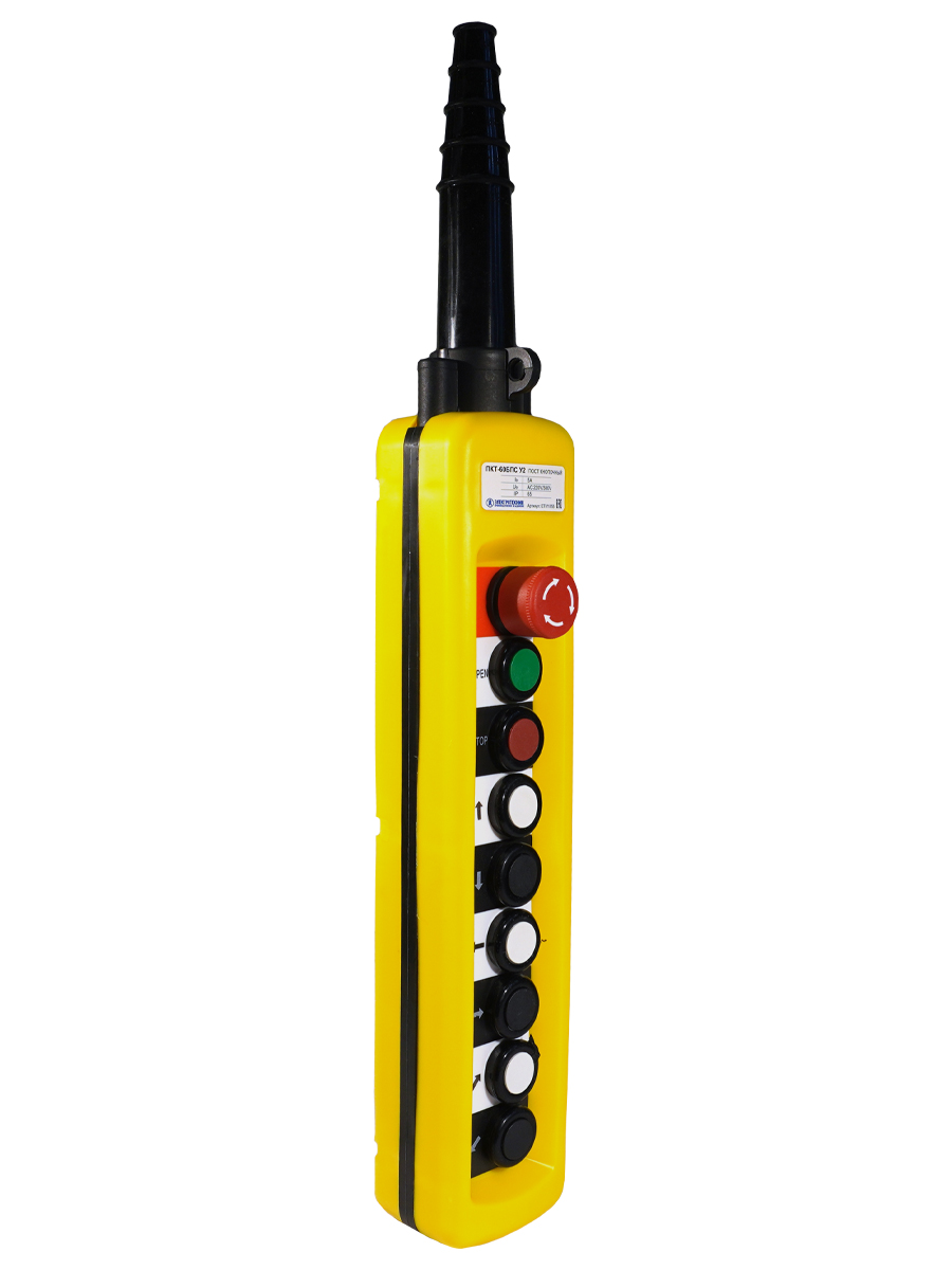 ПКТ-60БПС У2, IP65, БЛОКИРОВКА, ПУСК, стоп, вверх, вниз, влево, вправо, вперёд, назад, 7NO+1NC  (ЭТ)