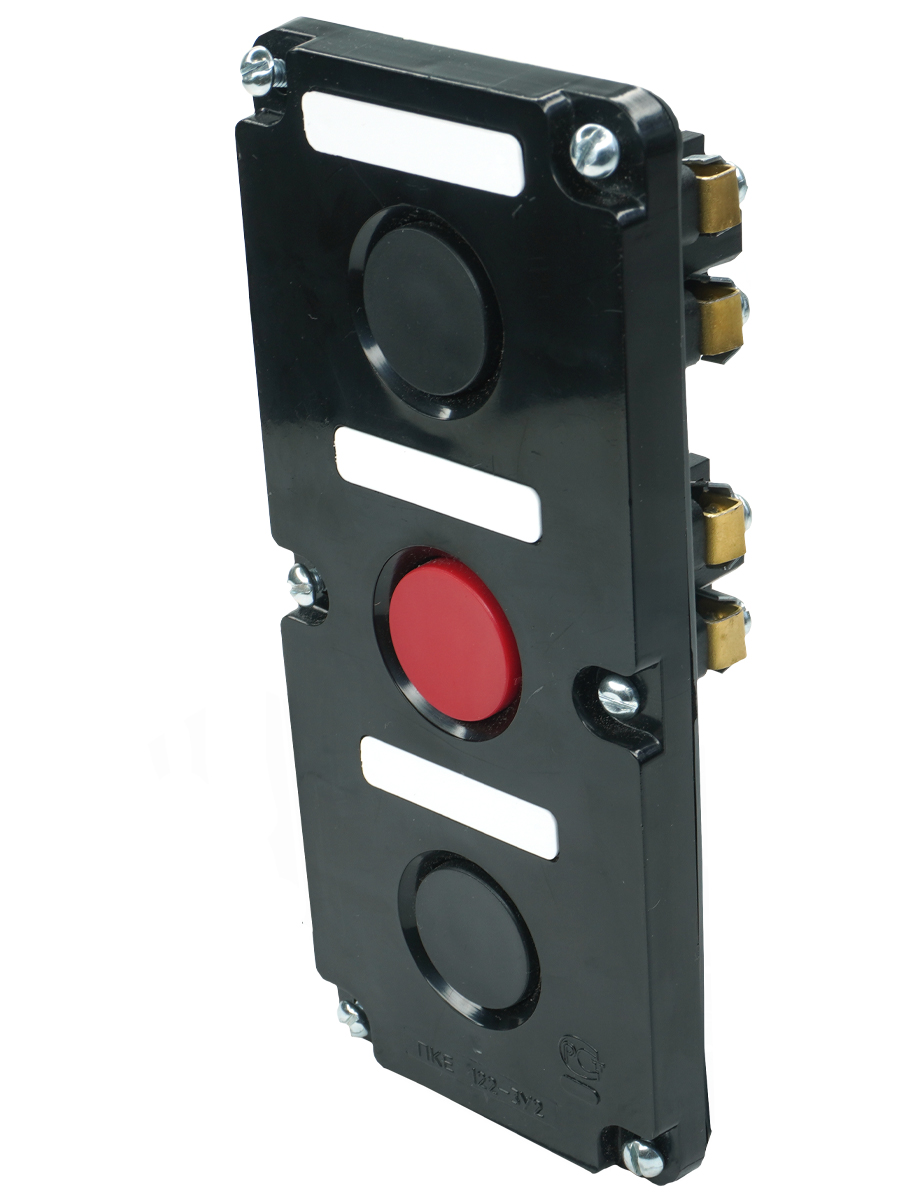 ПКЕ 122-3 У2, 10А, 660В, 3 элемента, чёрный и красный цилиндр, в нишу, IP54  (ЭТ)