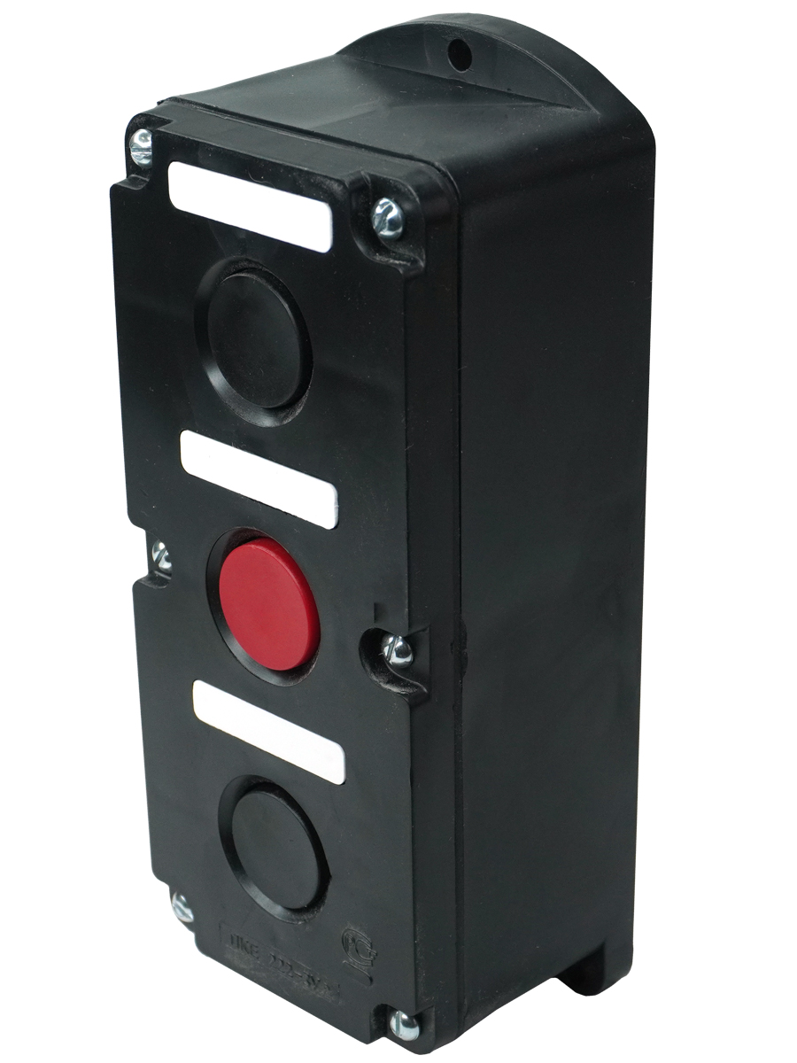 ПКЕ 222-3 У2, 10А, 660В, 3 элемента, чёрный и красный цилиндр, накладной, IP54  (ЭТ)