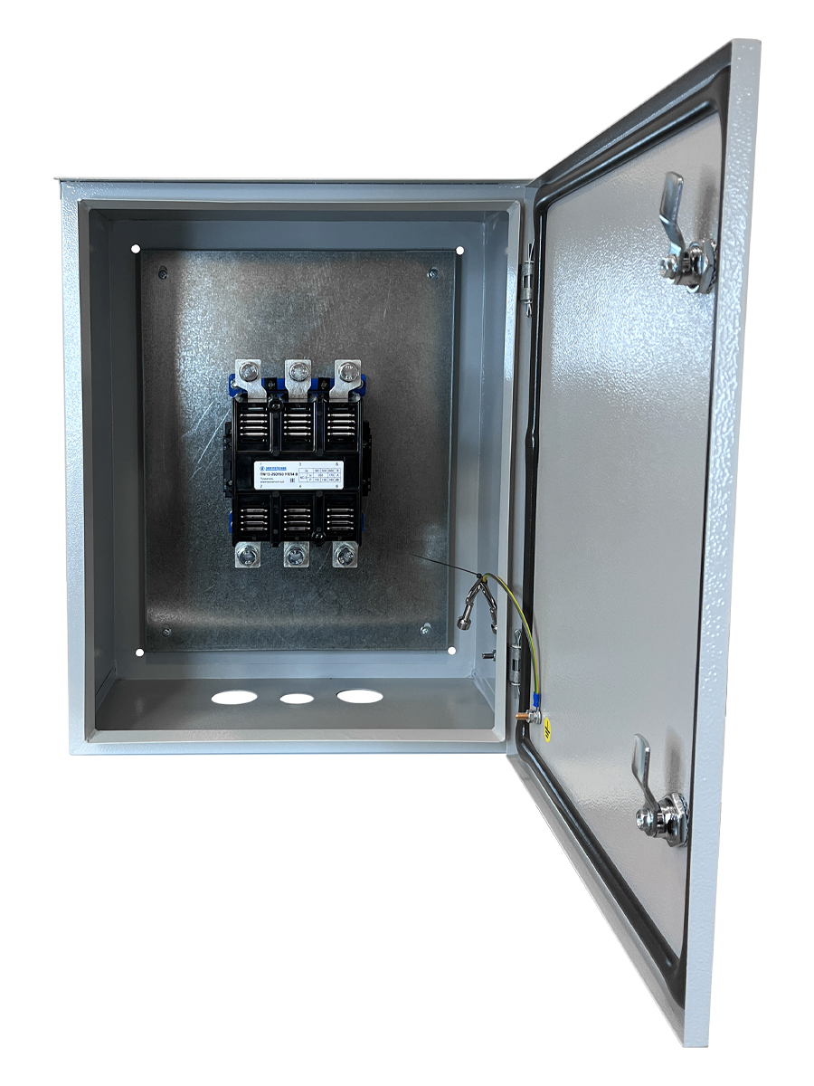 ПМ12-250110 У2 В, 220В, 2з+2р, 250А, нереверс., б/реле, в корпусе 500х400х250, без кнопок,IP54  (ЭТ)